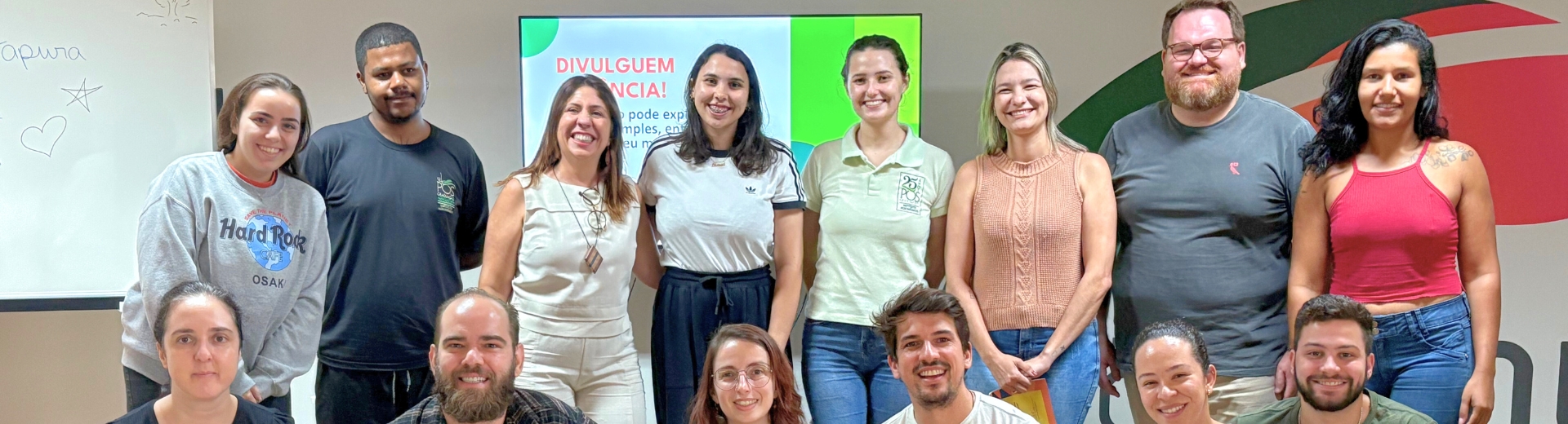 Alunos de pós graduação que participaram do projeto "Descascando com a PG'